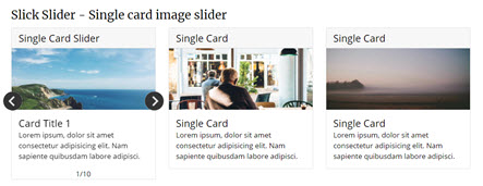 Single card image slider