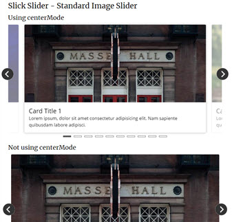 Image Slider (standard and centerMode)