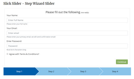 Step Wizard Slider