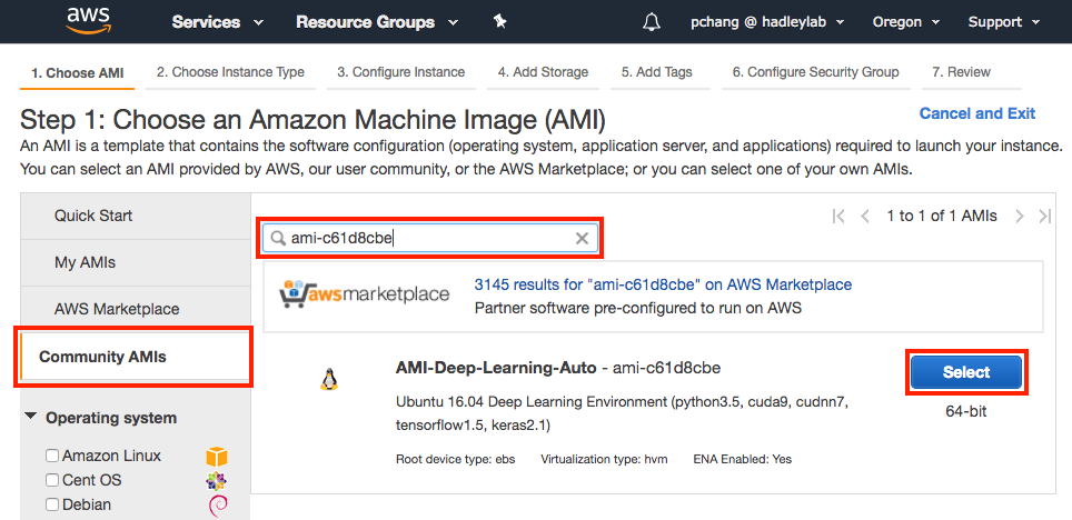 AWS Instance Type Selection