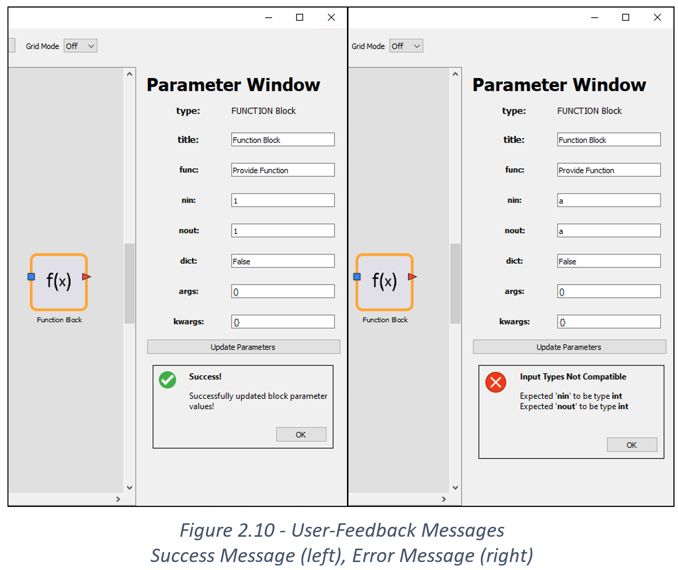 User-Feedback Messages