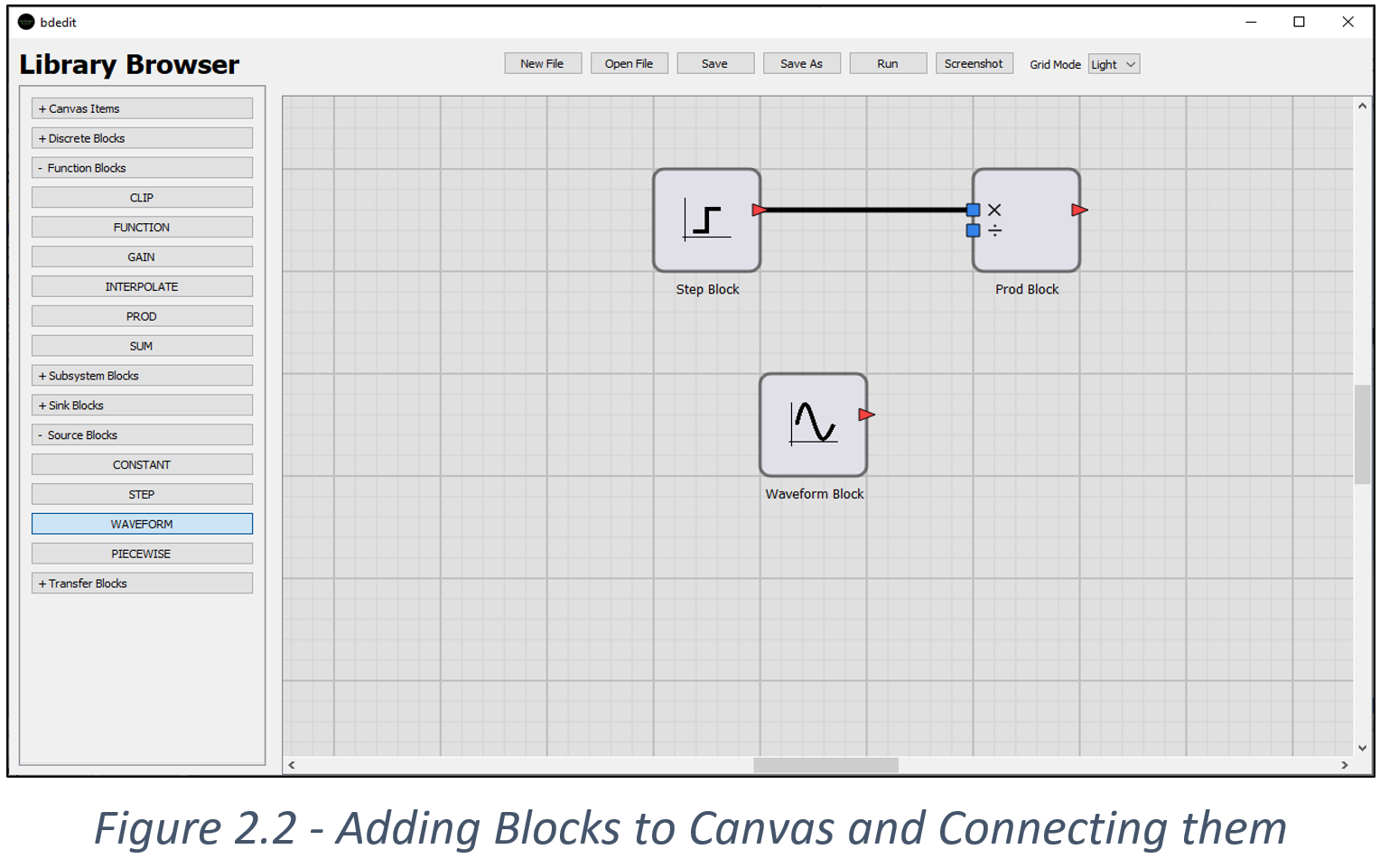 Adding Blocks to Canvas and Connecting them