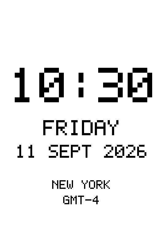 Clock card example