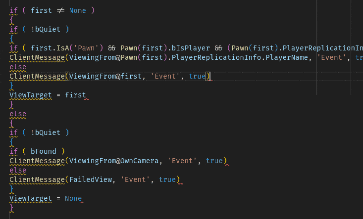 Shows code before formatting and after