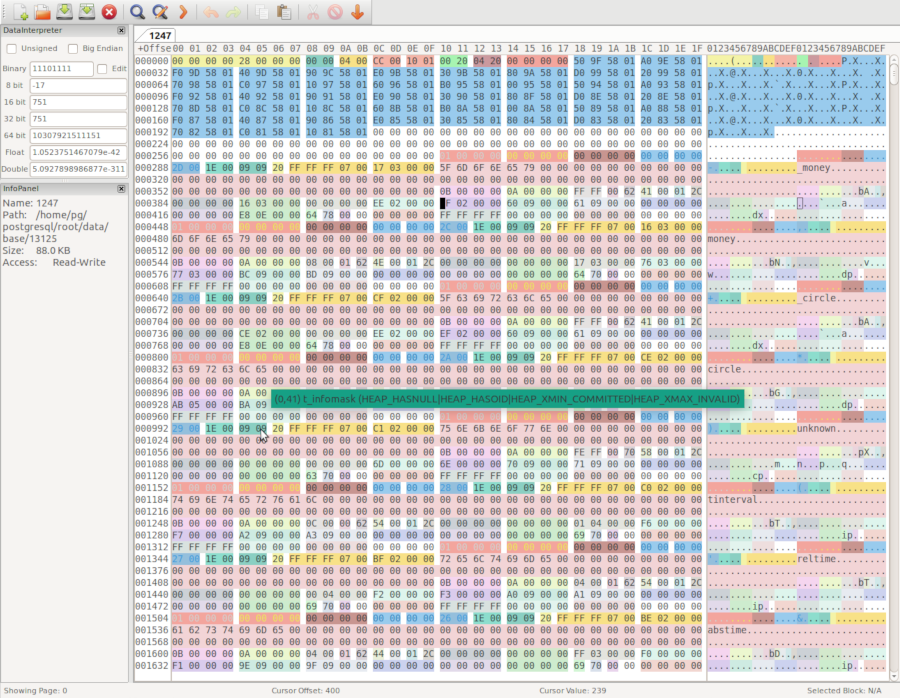 wxHexEditor with pg_type