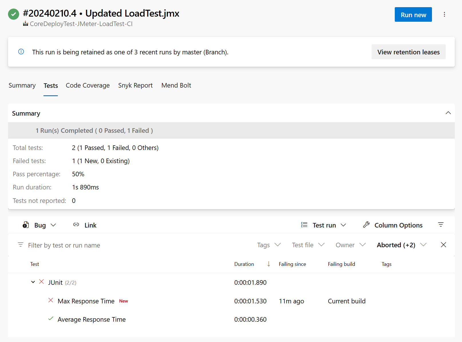 Azure DevOps Pipelines JMeter Test Report