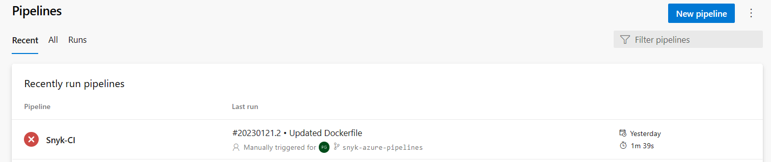 Azure DevOps Pipelines Snyk