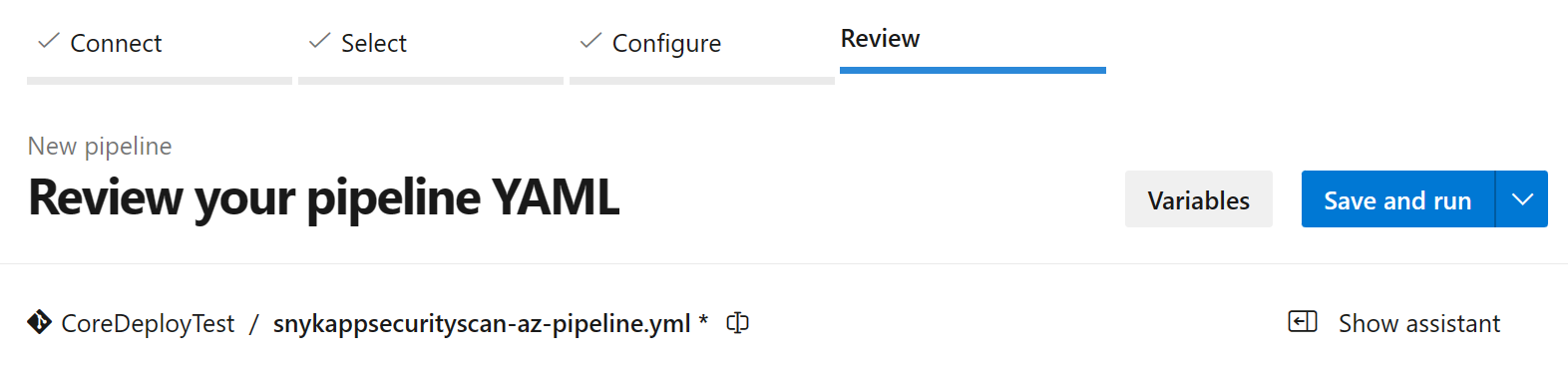 Azure DevOps Pipelines Rename the Pipelines Yaml File, Save and Run