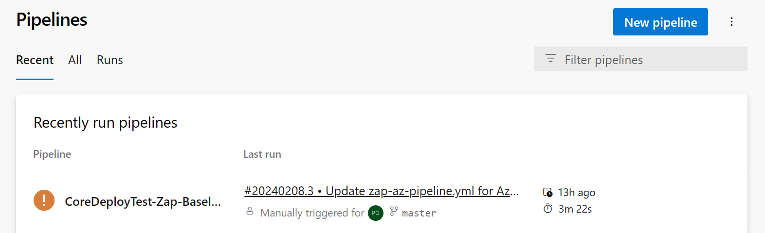 Azure DevOps Pipelines Zap