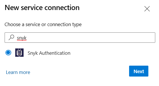 Azure DevOps Service Connection Search Snyk