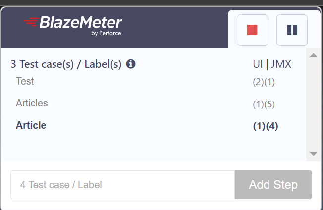 BlazeMeter add step