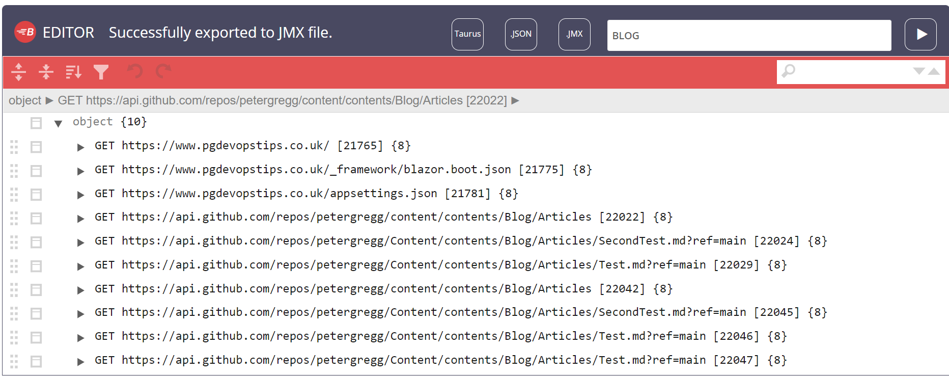 BlazeMeter export a JMeter script