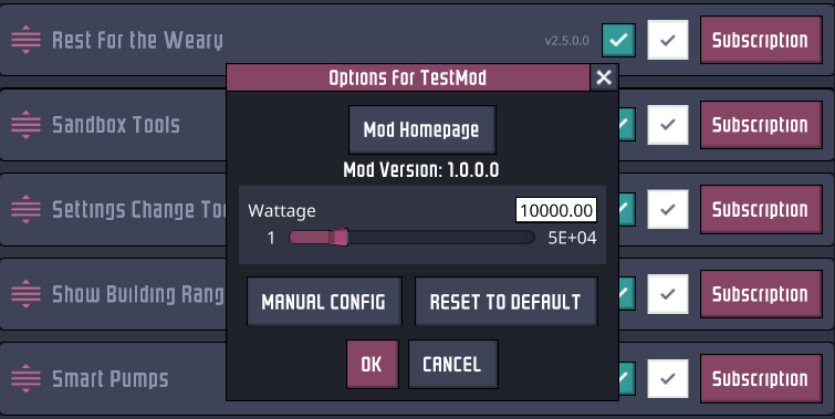 mod menu example screenshot