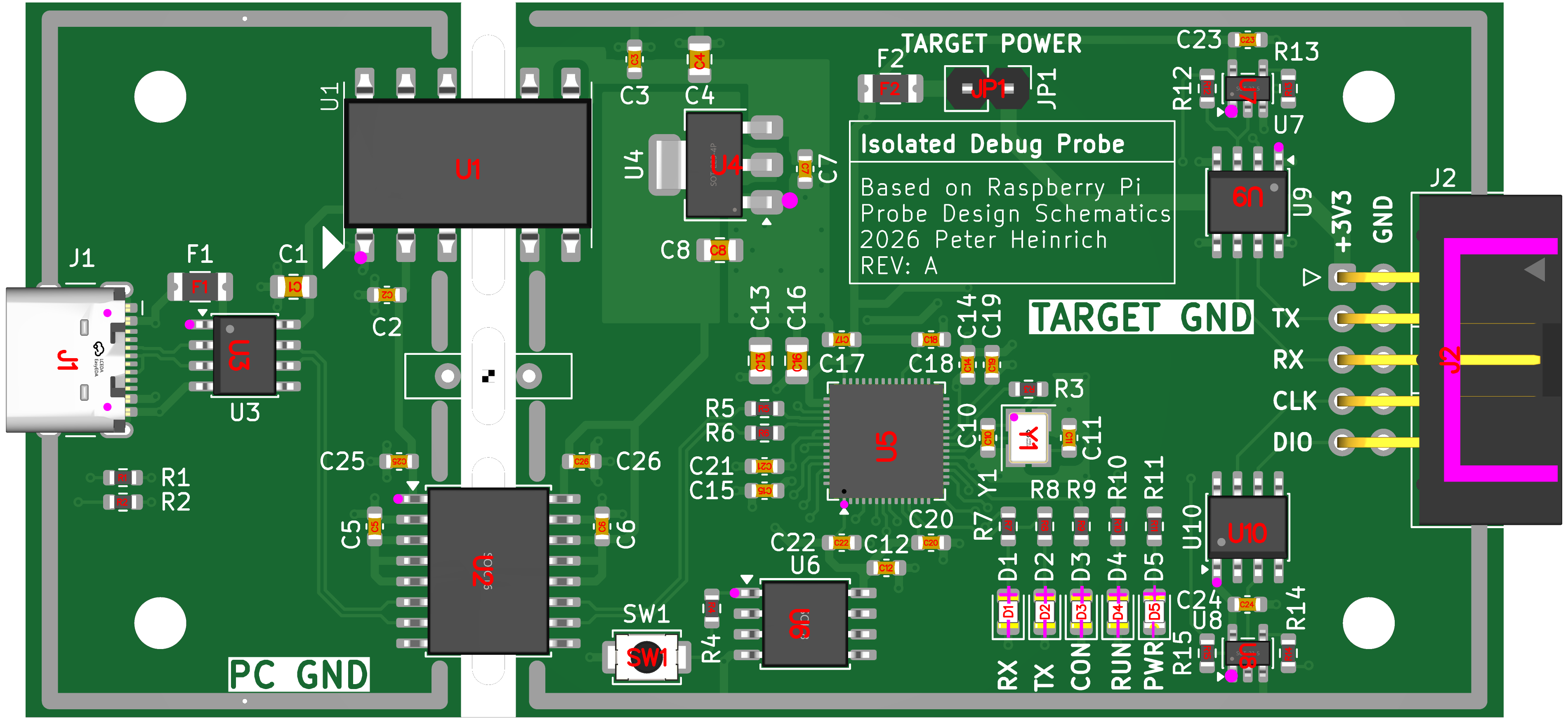 Isolated rp2040 debugger, from the project README