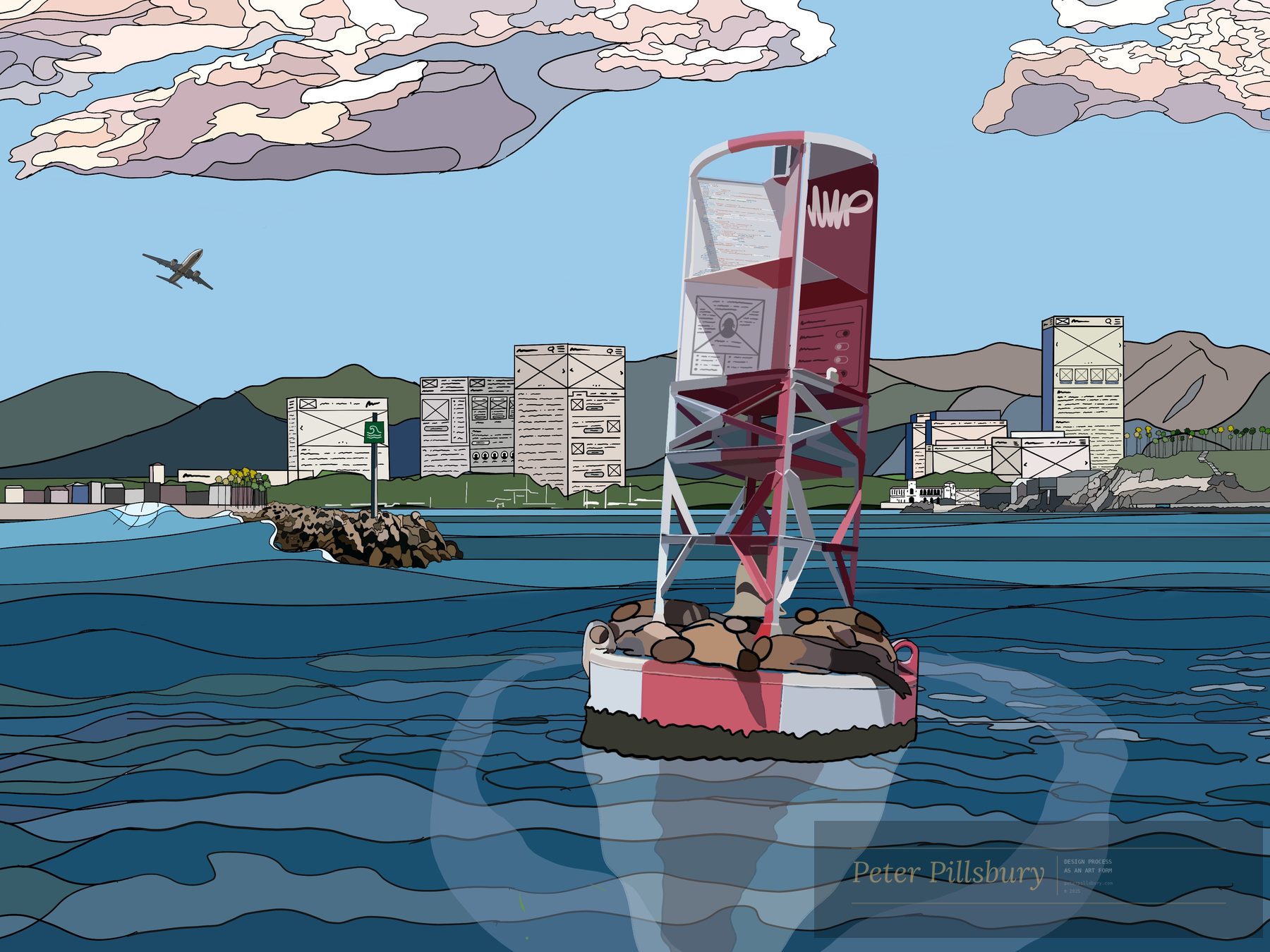 Newport Wedge Lions — Peter Pillsbury Art