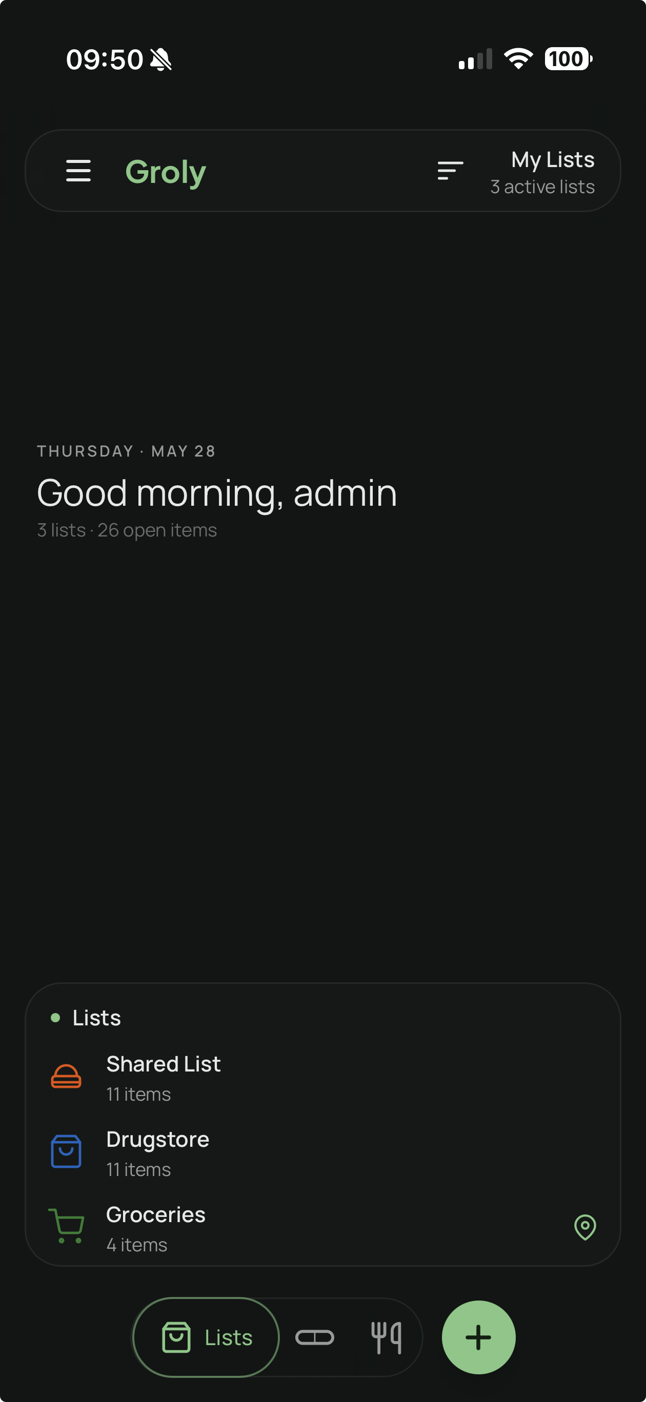 Lists overview