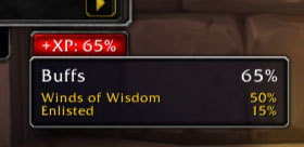 Bonus XP Add-On with Winds of Wisdom and War Mode enabled