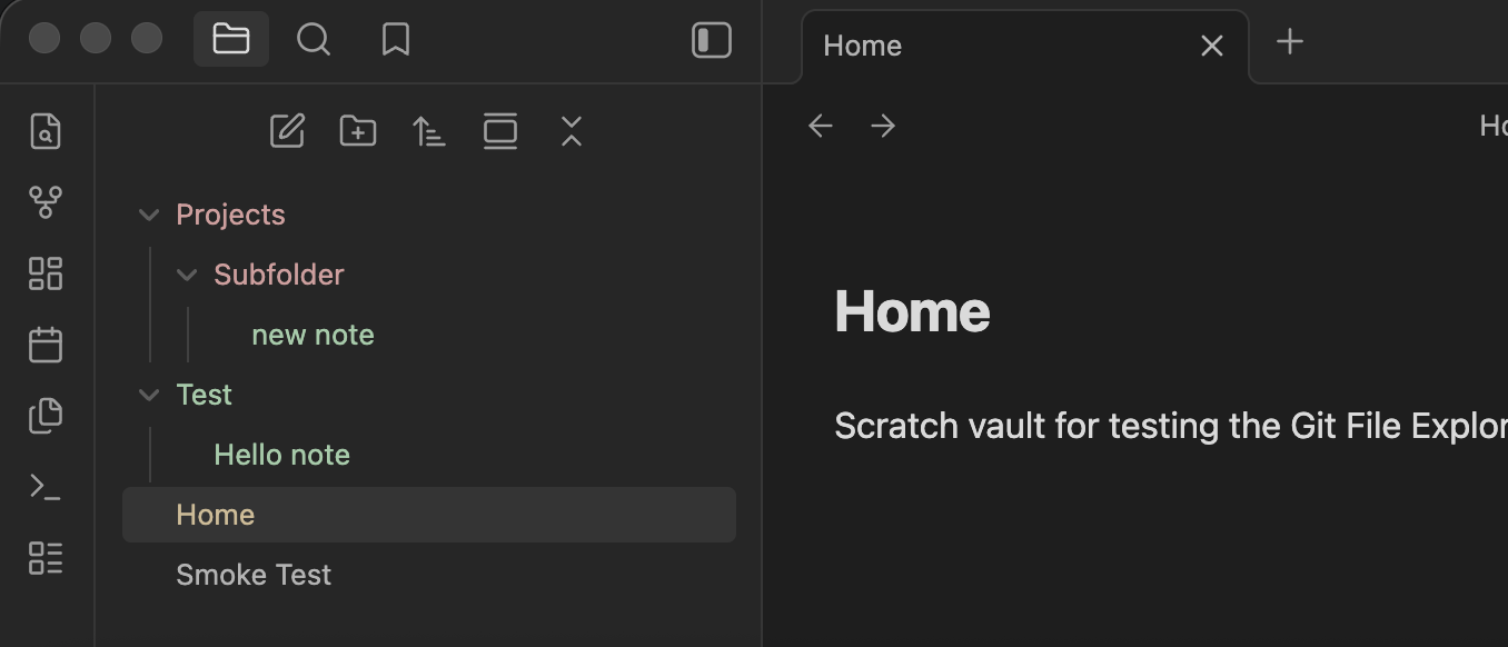 Git File Explorer Colors screenshot