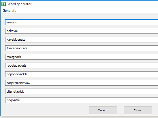 custom random word generator