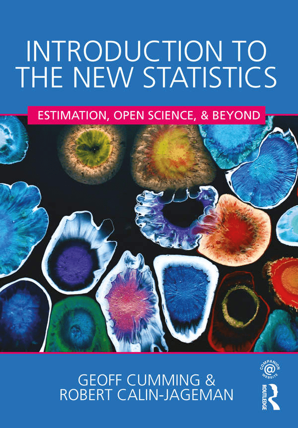 Cover image of 'Introduction to the New Statistics' a text book by Geoff Cumming and Robert Calin-Jageman