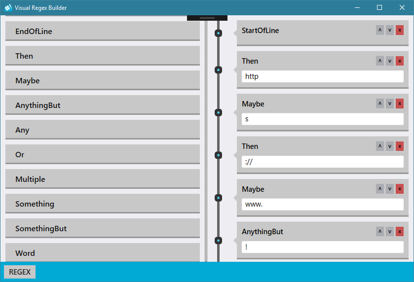 Visual Regex Builder