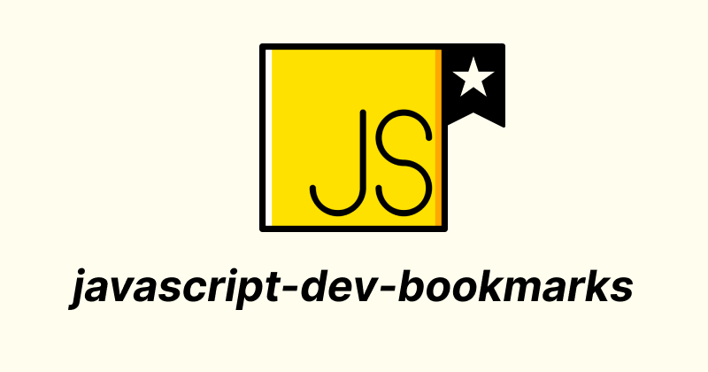 JavaScript Dev Bookmarks