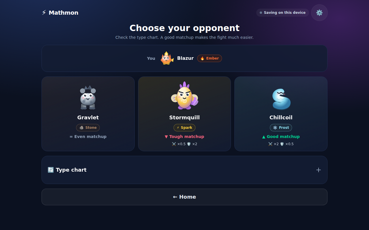 Choosing an opponent