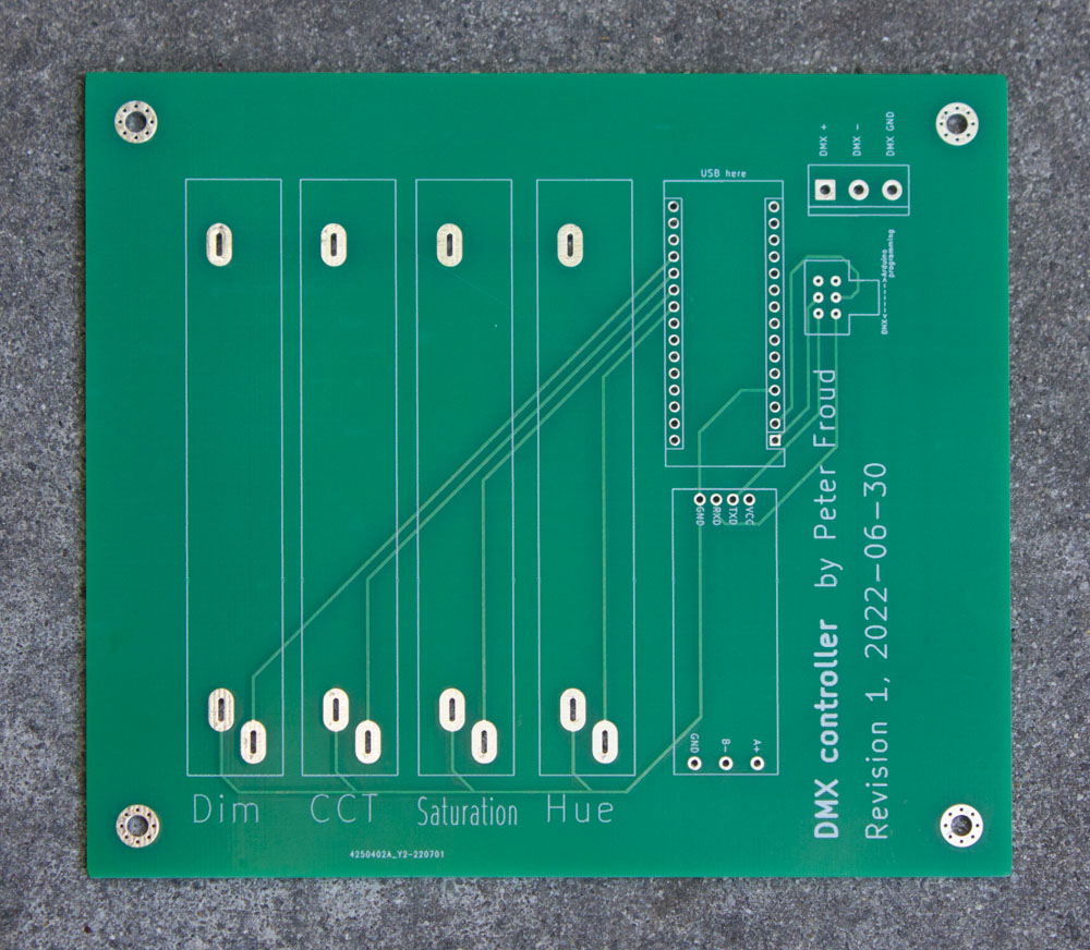 Photo of DMX controller PCB