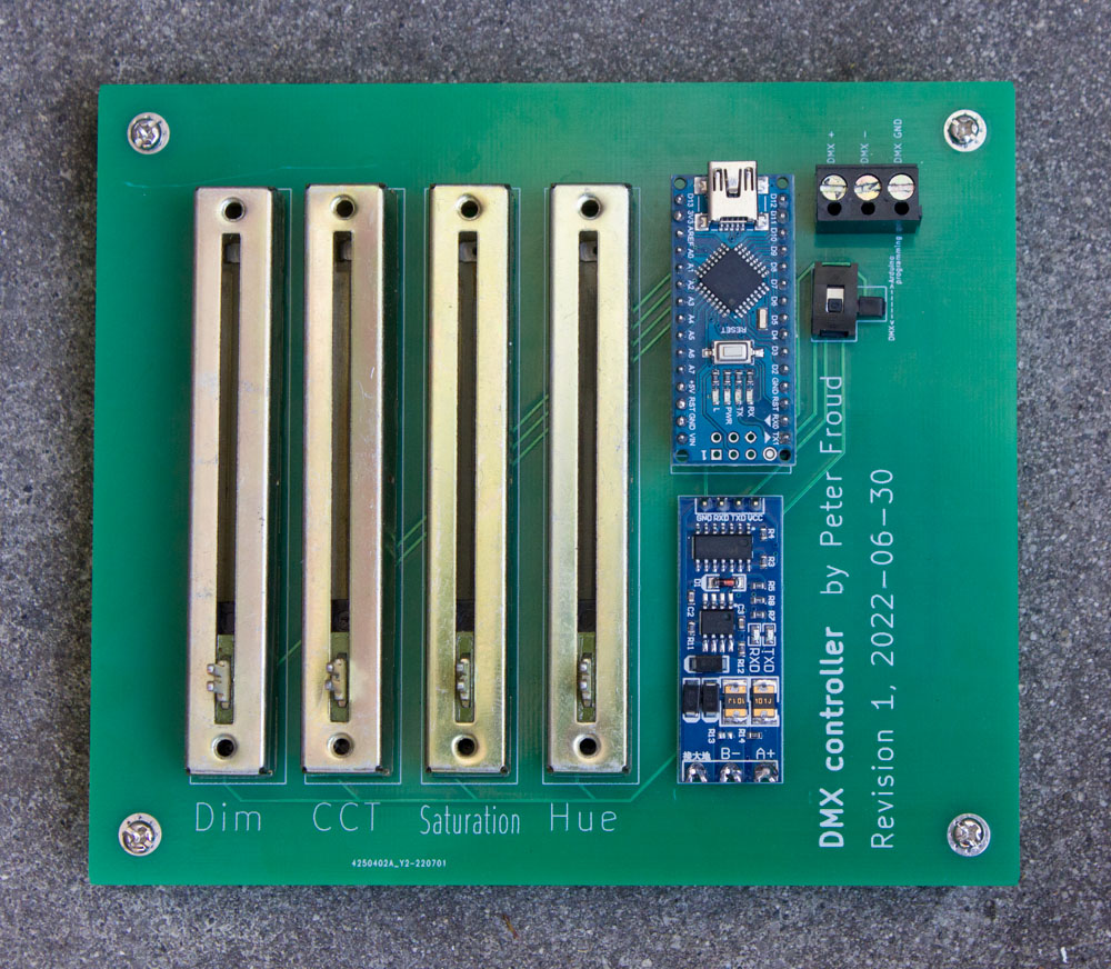 Photo of DMX controller assembled