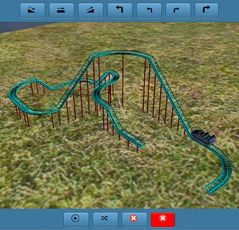 Screenshot of roller coaster designer