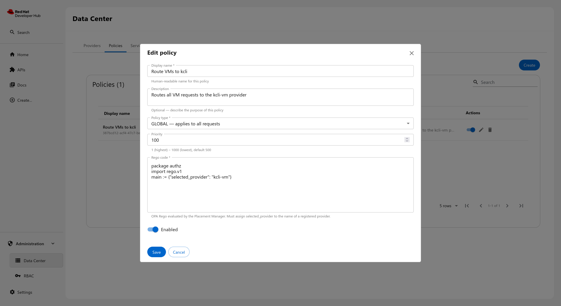 Edit Rego policy