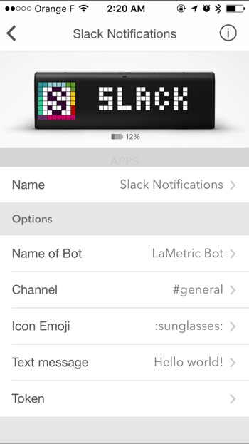 LaMetric Slack App
