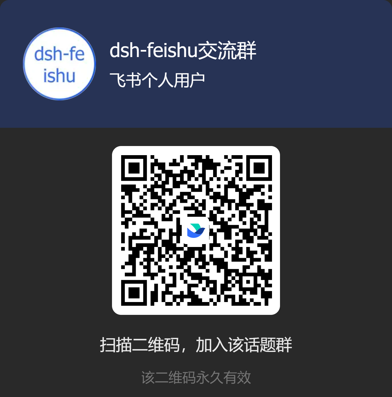 dsh-feishu community group QR code