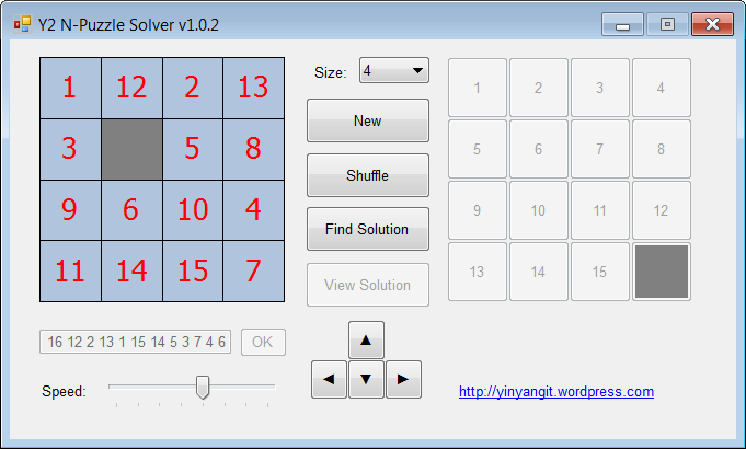 GitHub - phamtung1/NPuzzle: A simple demo for solving 8 or 15 sliding ...