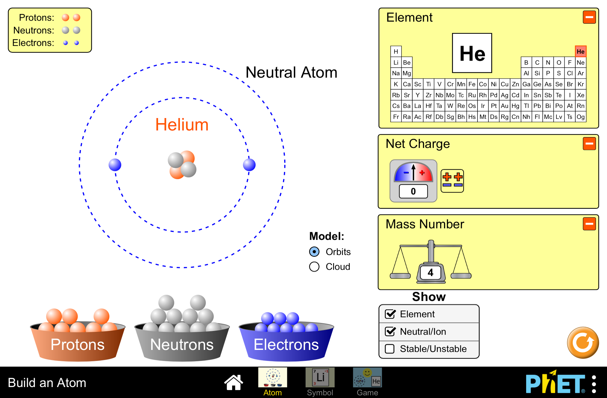 Dev build atomic. Build an Atom Phet. Как создать атом. Proton Neutron Electron. Helium number of Protons.