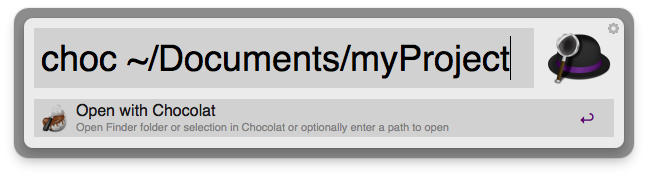 Open With Chocolat Screenshot