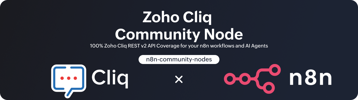 Banner for README - n8n-nodes-zoho-cliq repo