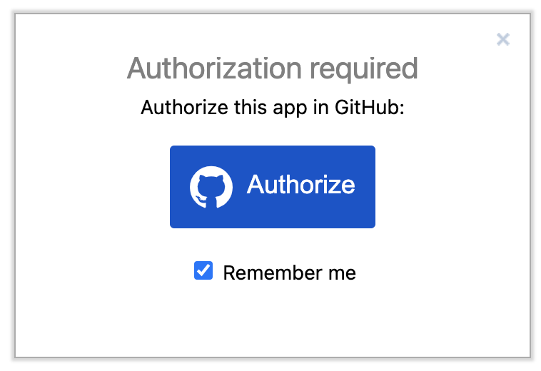 Authorize GitHub