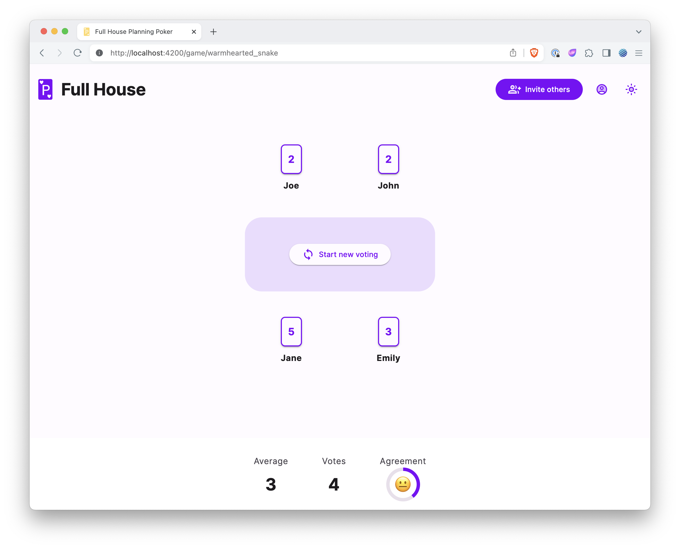 Results in light mode
