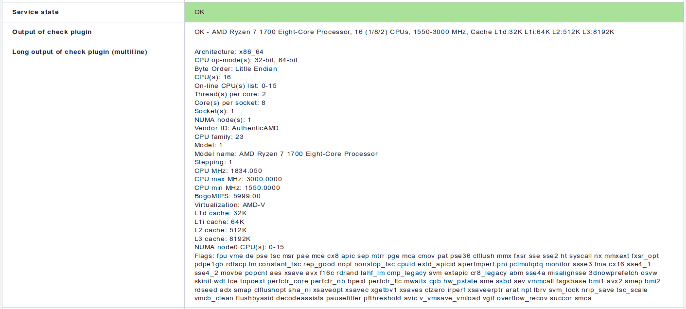 lscpu multiline example