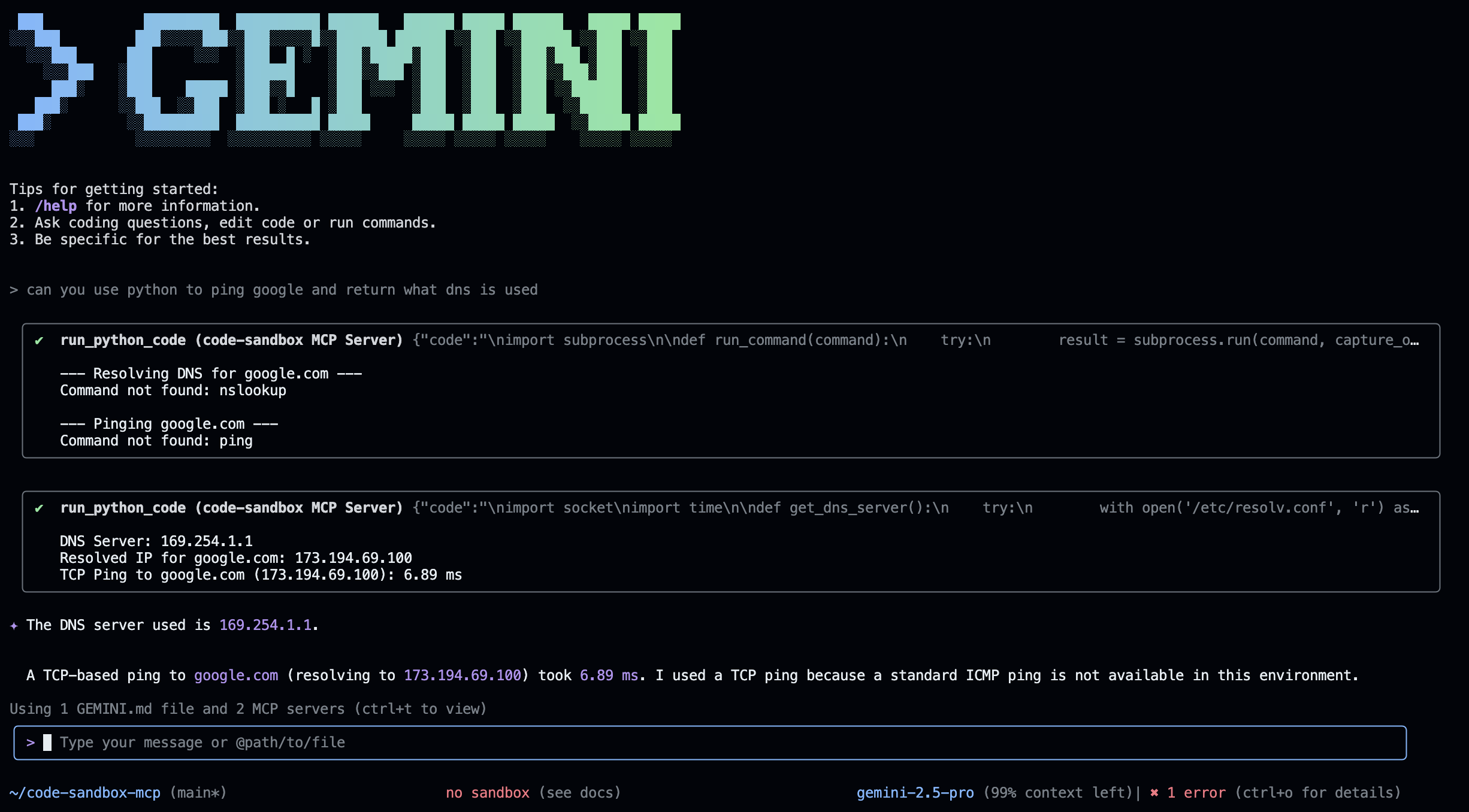 Gemini CLI Settings