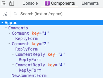 component hierarchy after refactor