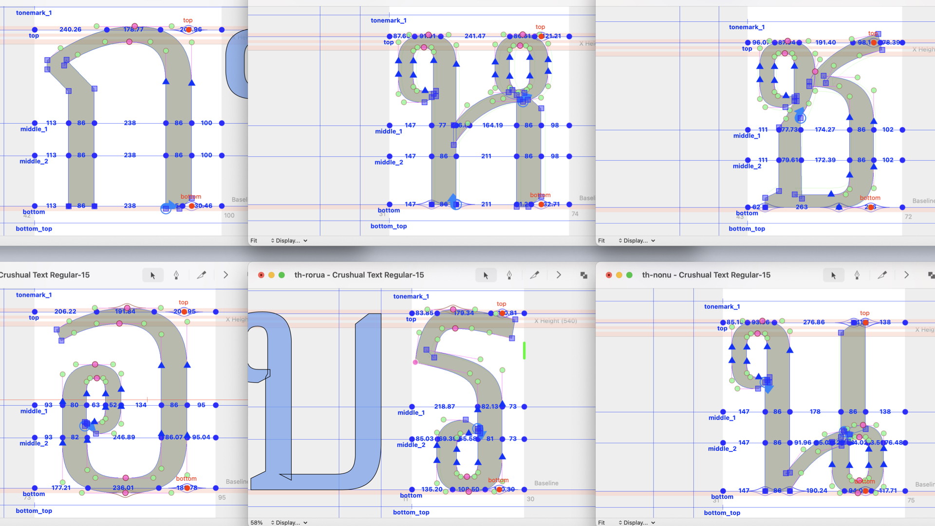 Example after running the script for consonant