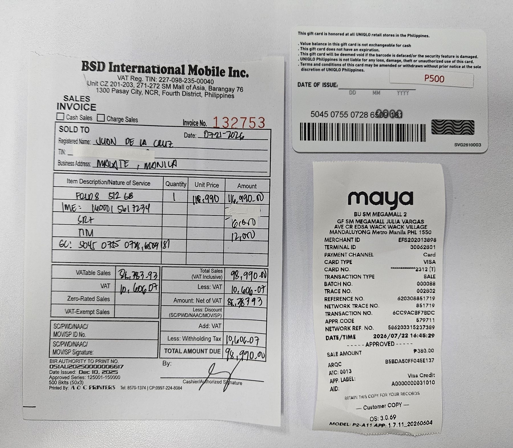 Example documents