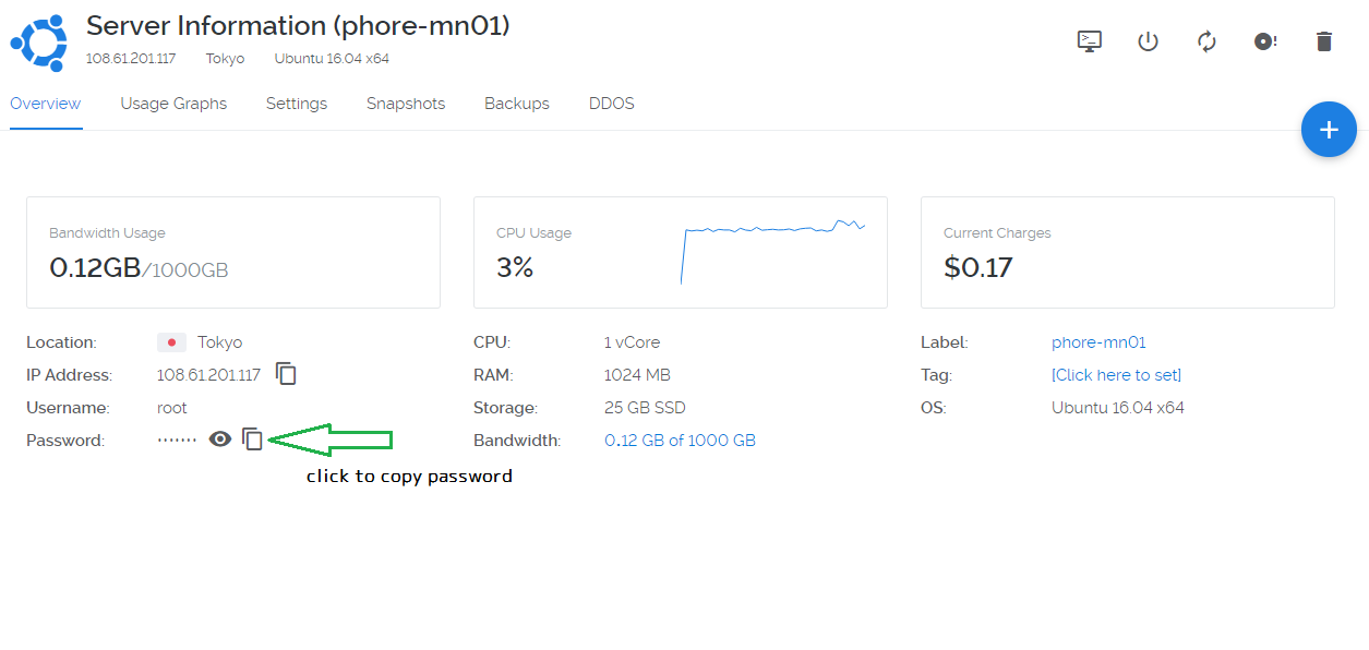 check hostname and password