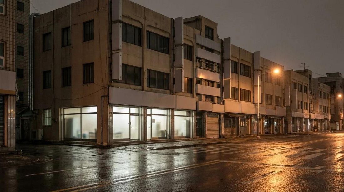 An empty city street at three in the morning