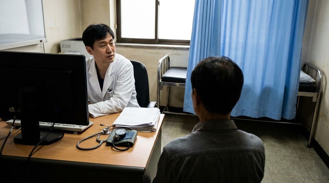 A consultation room in a Korean neighborhood clinic