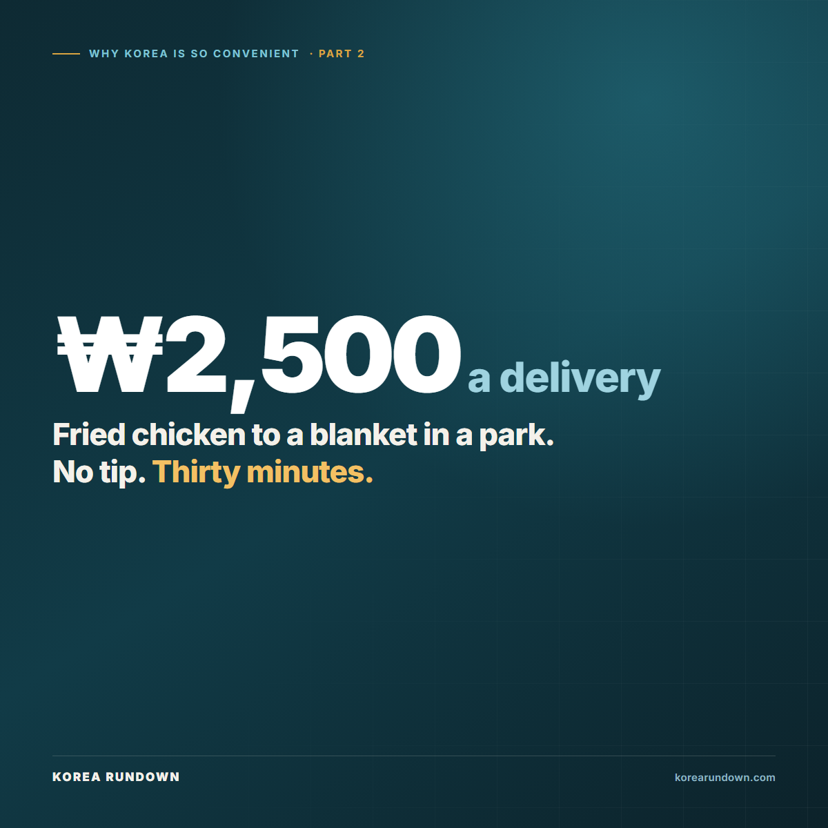 Korean food delivery to a Han River park