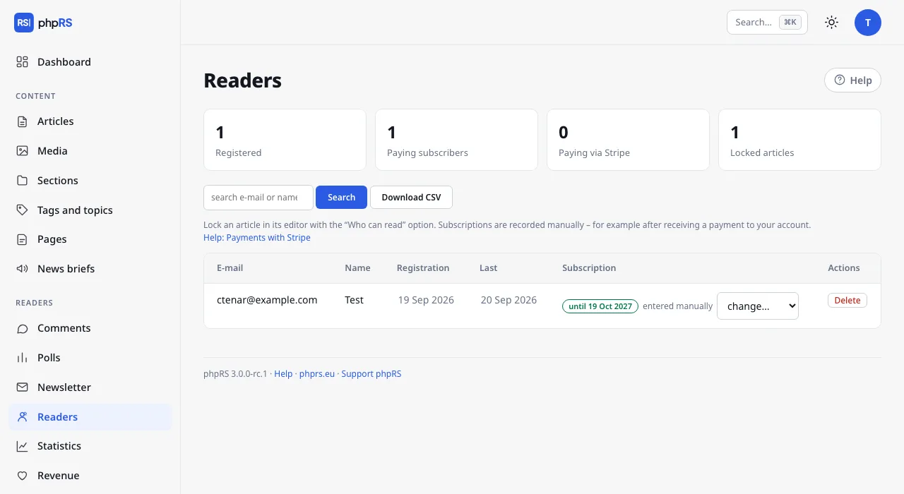Readers → Readers