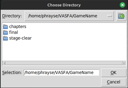 Choose directory